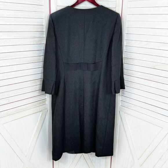 Isabella DeMarco Woven Duster Topper Blazer Jacket Black 10 - Picture 10 of 14